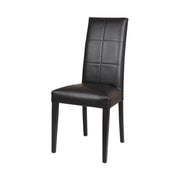 Wooden chair covered in anthracite eco-leather, structure in the same color 47x47xh.101 cm