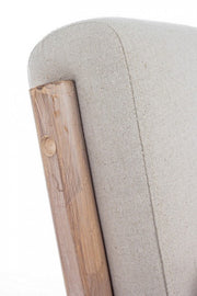 Ancilla Vintage armchair in cotton linen with cushion