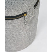 Set 2 Fabric pouf with container RADMILA Gray