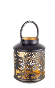 Black Daya Bomb Renna Lantern 16x21cm