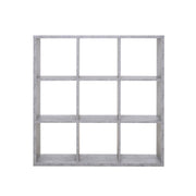 Cube bookcase 9 compartments concrete color 107x33xh.107 cm
