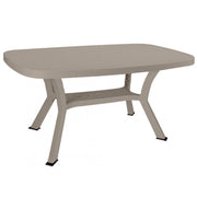 Outdoor table in resin ULISSE ELITE Tortora 180x90x h72 cm