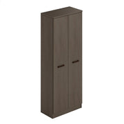 Mobile mud shoe cabinet with two multipurpose doors and 6 shelves cm h182x71x38