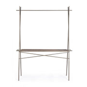 Industrial rectangular display table 98h cm