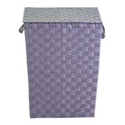 Rectangular gray lined polyester basket cm40x30h53