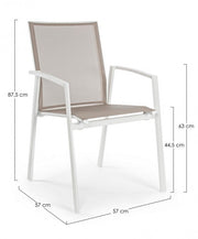 Cruise garden furniture chair with white armrest