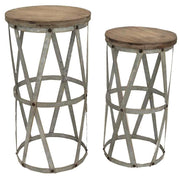 Round wooden coffee table cmø38.5h72.5