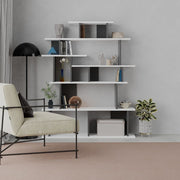 Apollon design bookcase in anthracite white