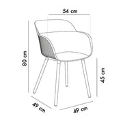 Shell-P armchair in concrete gray