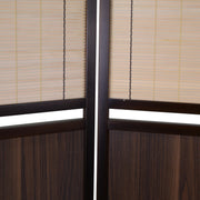 Foldable Walnut Room Divider - 44x2.1xh178.5 cm