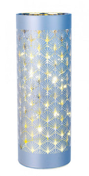4x Shining Sky Blue Decorative Cylindrical Vase