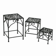 Black jessica metal column 1-3 cm30x30h43 low square