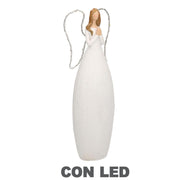 White resin angel with led cm10x7h30