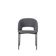 Chair in gray fabric and anthracite legs 52x55x78,5h cm