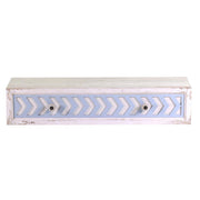 Cyprus wooden shelf with shabby drawer 21 x 80 x h 16.5 cm