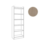 Bookcase furniture color elm 6 shelves h. 180x64x29 cm