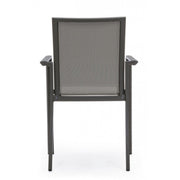 Chair with armrests Anthracite Beige KONNOR 56,2x60x h88 cm