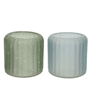 Glass candle holder H 7.5 x Ø 8 cm