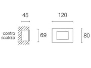 Recessed Glass 3W Led 3000K white plug line