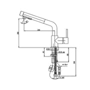 Chromed single hole paini mixer tap for pull-out shower sink
