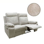 Milano sofa 2 seater 2 beige manual recliners