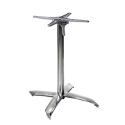 Folding gray aluminum table base