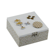 Square natural rosin wooden box cm15x15h7,5