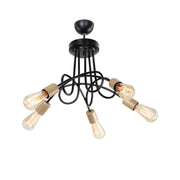 Sardala MDL3843 5-light ceiling lamp in woven metal