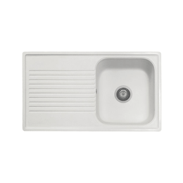 Samet Sink 86x50 Granitovero861vbip reversible 1 white drainer basin