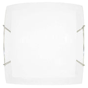 Ceiling light with steel wire hooks and white sheet glass - 1xE27