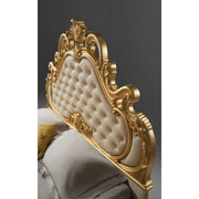 Classic cream baroque bed with Aleksandra container