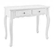 2-drawer console cabinet in Blanc white wood 80 x 40 x 75 cm