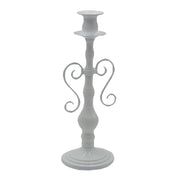 White metal candelabrum candle holder 1 place cmø11h30,5