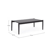 Calypso anthracite garden coffee table 110x60 cm
