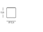 Aluminum Ceiling Lamp with Transparent Glass Diffuser, 12W Power Consumption, 1040 Lumen Warm Graphite Light