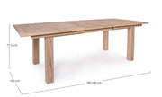 Maryland rectangular extendable table 180 - 240x100