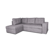 Athens left peninsula sofa light gray pull-out bed