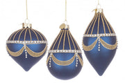 Blue Glass Pendant Set of 3 - 12x Size