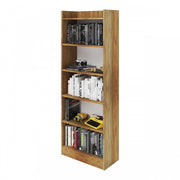 Country walnut color bookcase 6 shelves h. 180x64x29 cm