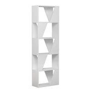 White bookcase 5 shelves Frame 54x24xh.168 cm
