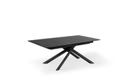 Extendable table with black marble top 170/270x90x76h cm