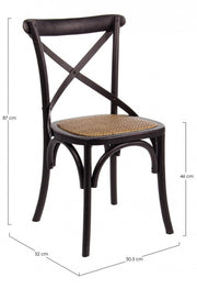 Retro Black Elm Cross chair