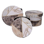 Round marble eco-leather box 1-3 cm ø27h18