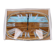 Roman numerals glass clock with rope cm60x40x4
