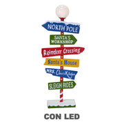 Metal sign with multicolor led indications cm46x16,5h106,5