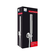 Round duplex shower set with water connection and flexible hose - Platinum series