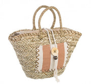 2x Kos Stripe Brown Beach Bag