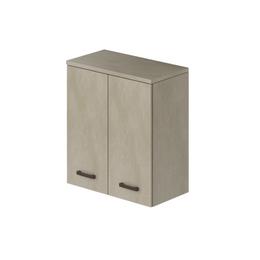 Laundry wall unit with 2 doors and clay colored shelf H77x71x38cm