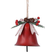 Red metal bell 11x10h8 cm