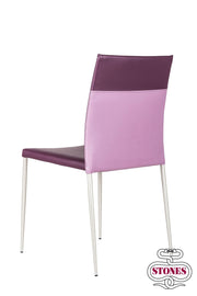 Purple imitation leather chair 41,5x44x85h cm